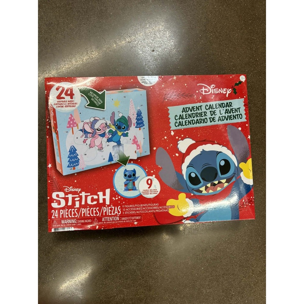 NEW! Disney Stitch CHRISTMAS ADVENT CALENDAR 24 Surprises with 9 Figures 2025 - Picture 1 of 2
